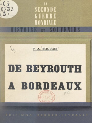 cover image of De Beyrouth à Bordeaux